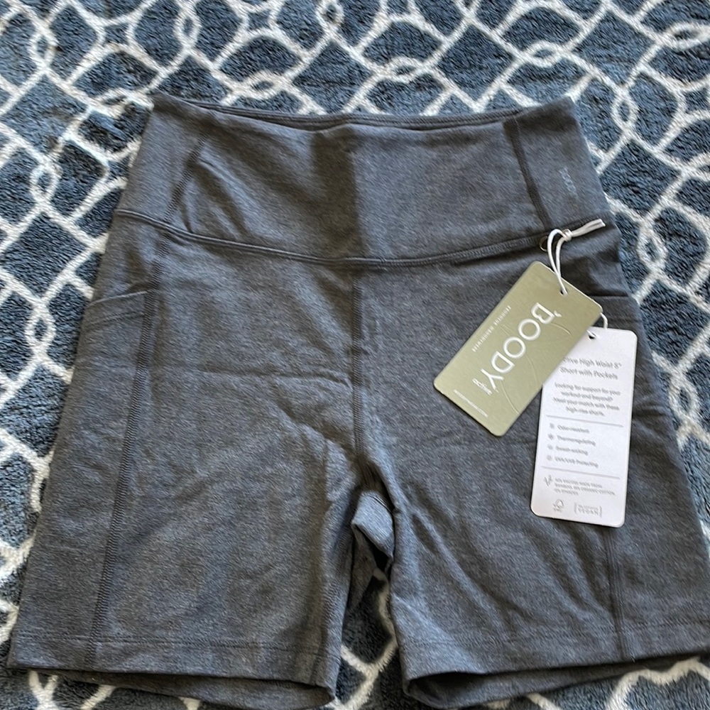NWT BOODY ECO WEAR - motivate 5 inch high waist shorts
